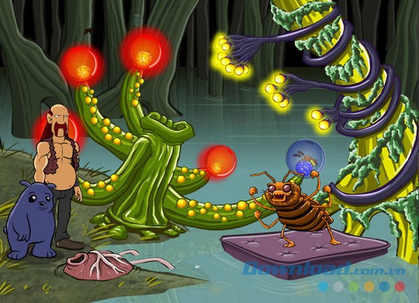 Tìm cách đối phó với nhiều kẻ phản diện trong game phiêu lưu Ballads of Reemus: When the Bed Bites cho máy tính