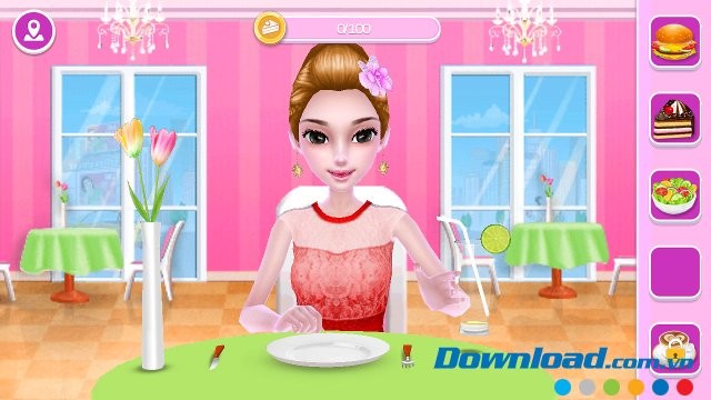 Ballerina tới nhà hàng