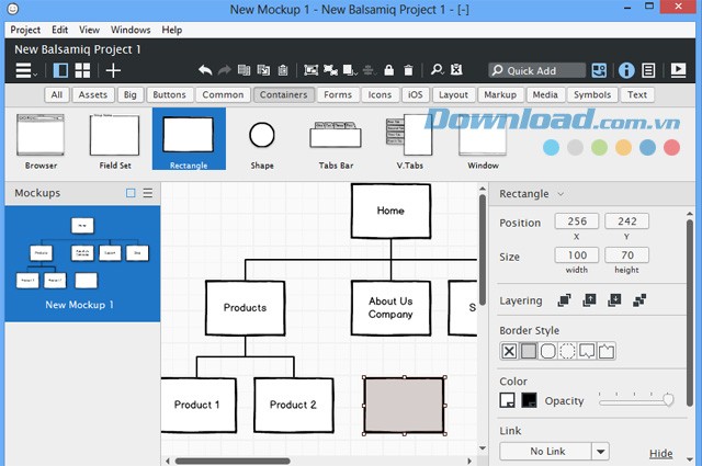 Tính năng phần mềm Balsamiq Mockups