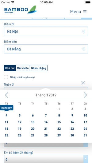 Nhập điểm đến