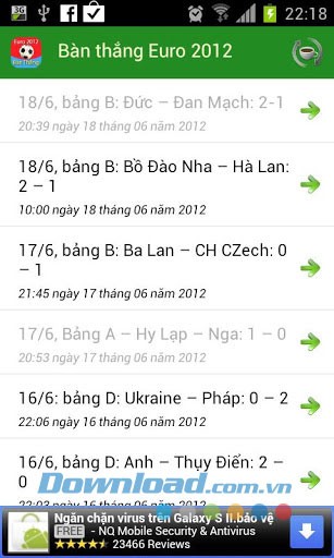 Bàn Thắng Euro 2012 for Android
