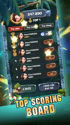 Bảng xếp hạng điểm cao