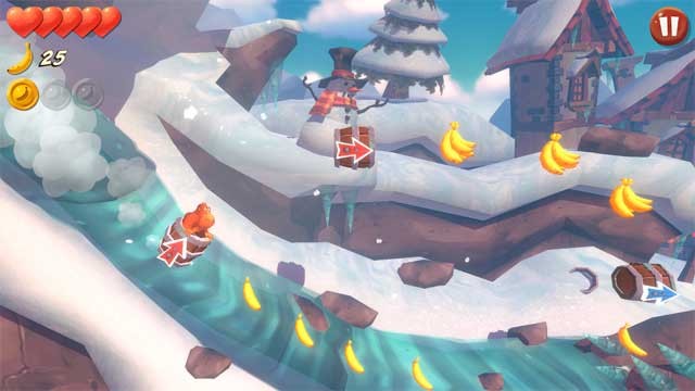 Giúp Kong chui vào những chiếc thùng, mỗi thùng sẽ khiến bạn bay theo hướng khác nhau