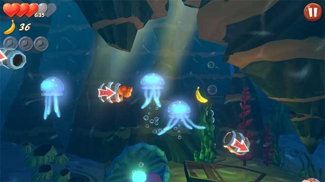 Tận dụng môi trường xung quanh để giúp Kong vượt qua từng màn chơi một cách an toàn