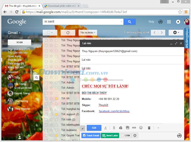Bananatag Email Tracking tích hợp nhãn theo dõi