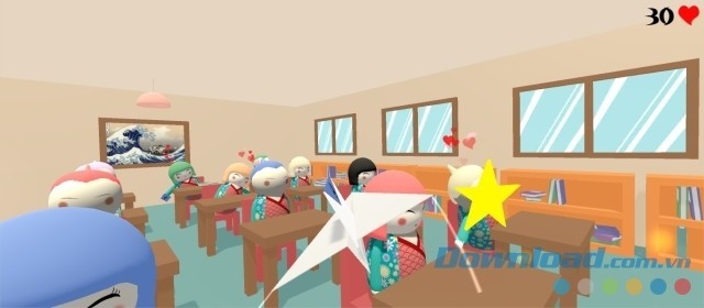 Điều khiển chiếc máy bay giấy trong game miễn phí Banira Shio cho máy tính