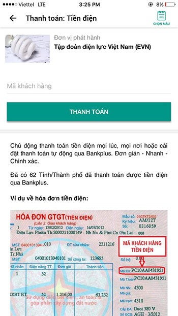 Ứng dụng thanh toán BankPlus