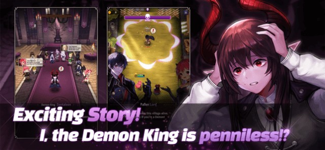 Game Bankrupt Demon King có câu chuyện thú vị, cho bạn vào vai quỷ vương bị phá sản
