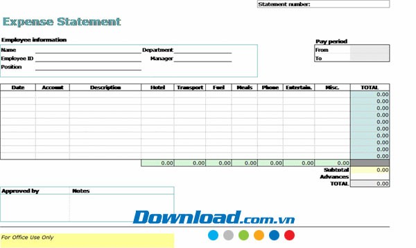 Báo cáo chi phí du lịch