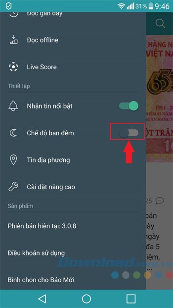 Chế độ ban đêm