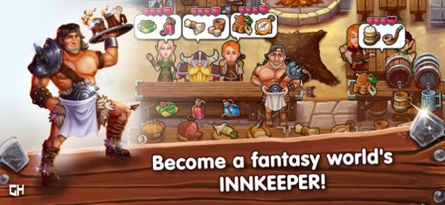 Quản lý quản rượu cùng với anh hùng Emyr trong game Barbarous - Tavern of Emyr