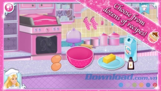 Làm những món ăn hấp dẫn với sự trợ giúp của Barbie