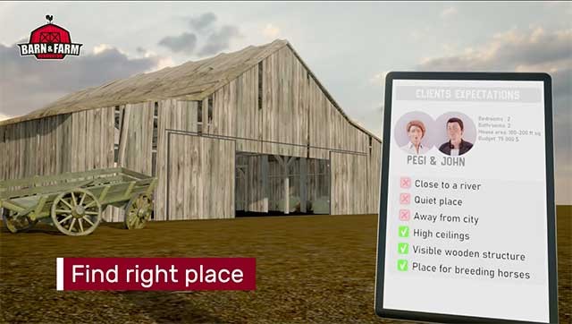 Vào vai chủ của một công ty chuyên xây dựng và cải tạo các trang trại