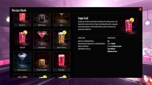 Làm chủ hơn 100 loại rượu, nước trái cây và đồ trang trí để sáng tạo ly cocktail bắt mắt, hấp dẫn