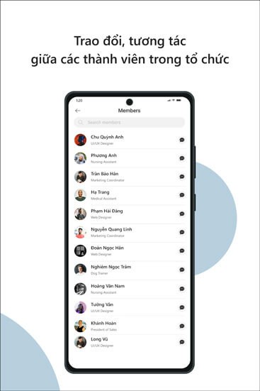 Hỗ trợ tương tác với các thành viên