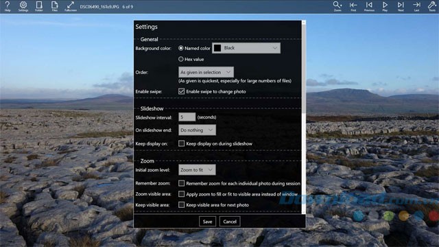 Trình chiếu slideshow ảnh