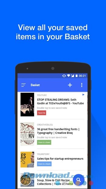 Đọc báo ngoại tuyến với Basket