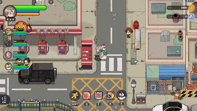 Toàn bộ Gugu City được xây dựng như một sân chơi mở