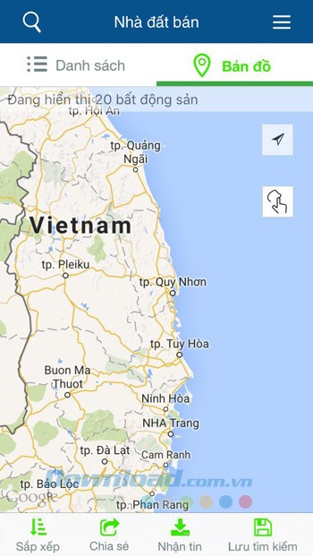 Tìm thông tin bất động sản thông qua bản đồ