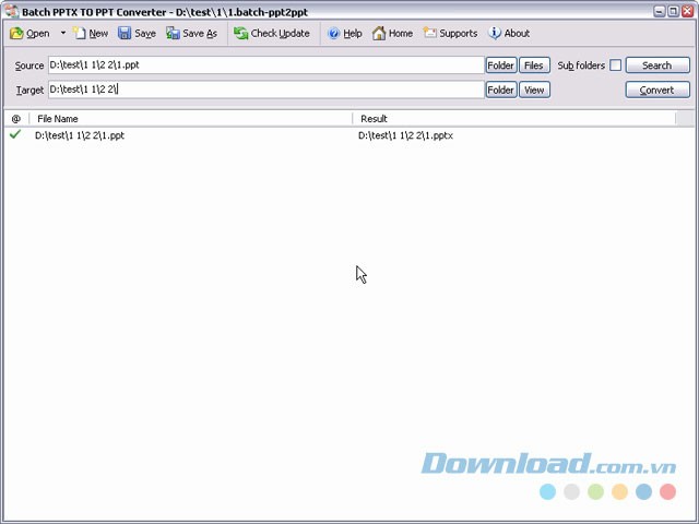 Giao diện Batch PPT and PPTX Converter