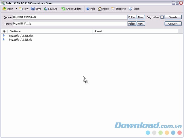 Chuyển đổi hàng loạt file XLSX sang XLS và ngược lại
