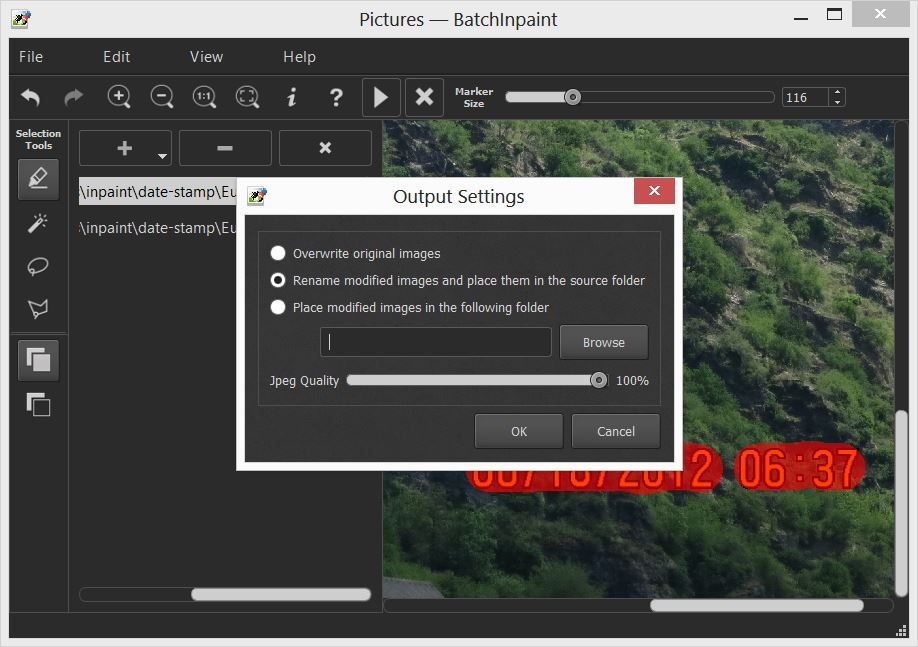 Chọn hình thức lưu file