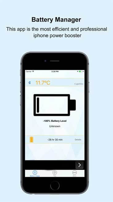 Device Battery Doctor Battery Manager cho iOS hỗ trợ quản lý pin hiệu quả