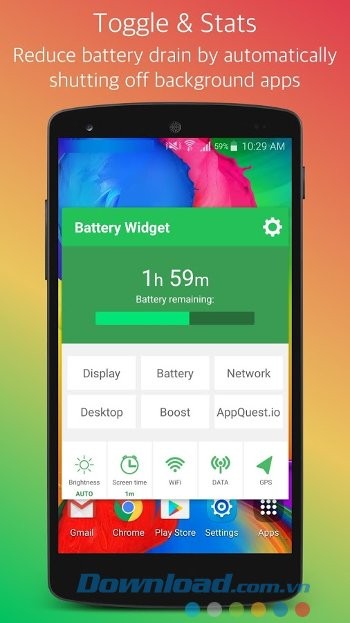 Các nút chức năng của ứng dụng