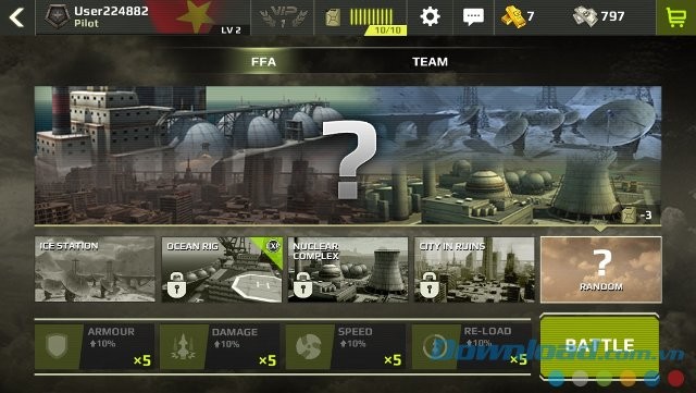 4 môi trường chiến đấu