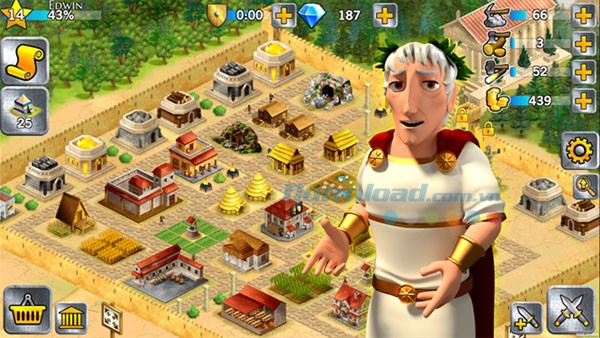 Giao diện Battle Empire: Roman Wars
