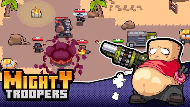 Battle of Mighty Troopers là game bắn súng 2D top-down năng động