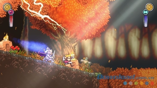 Điều khiển nữ hiệp sĩ dễ thương trong game hành động đi cảnh Battle Princess Madelyn cho máy tính