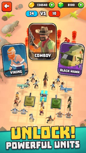 Mở khóa các đơn vị mạnh mẽ