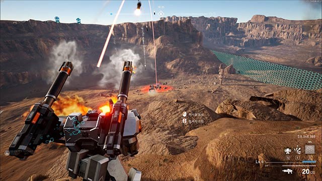 Chọn robot và trang bị vũ khí tối tân trước khi làm nhiệm vụ và cướp bóc tài nguyên