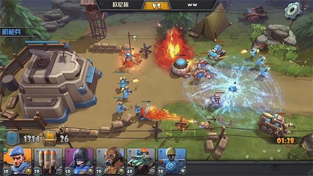 Hợp tác lực lượng để phá hủy căn cứ kẻ thù và giành thắng lợi vẻ vang trong Battle Boom