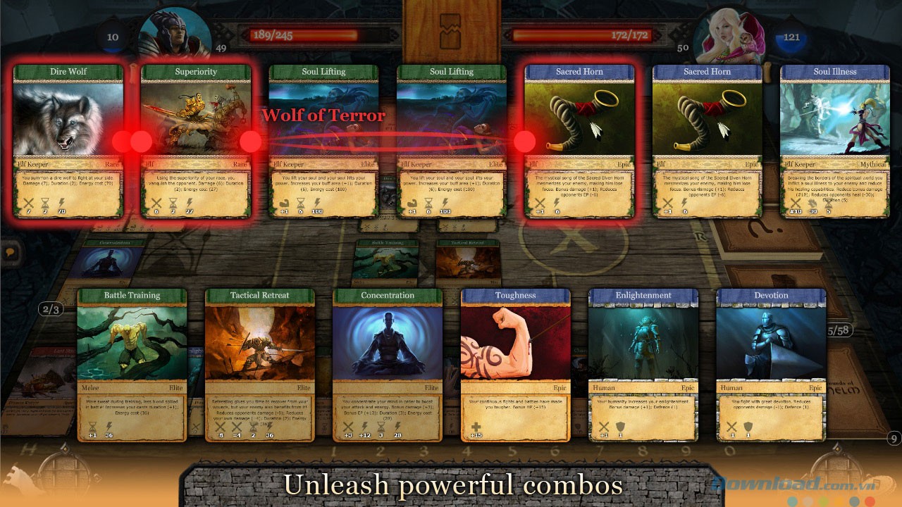 Các cú combo tạo nên chiều sâu cho game