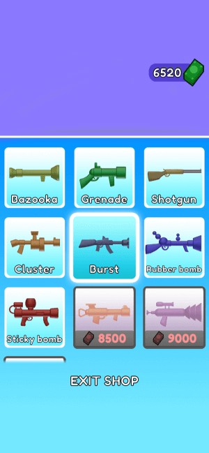 Mở khóa nhiều vũ khí mới mạnh mẽ trong Bazooka Boy