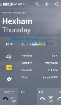 BBC Weather cho Android