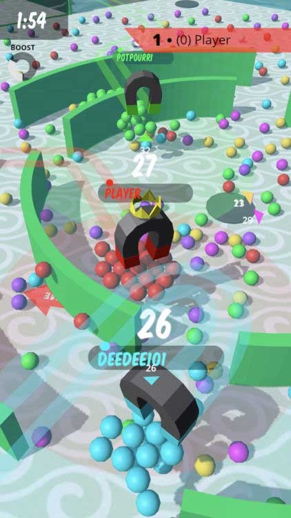 6 người chơi cạnh tranh với nhau trong Beads.io