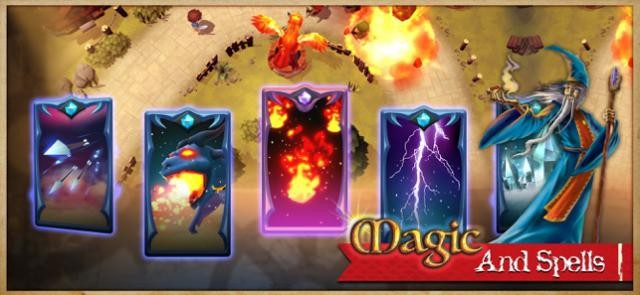 Sử dụng những lá bài phép thuật để đánh bại kẻ thù trong Beast Quest Ultimate Heroes