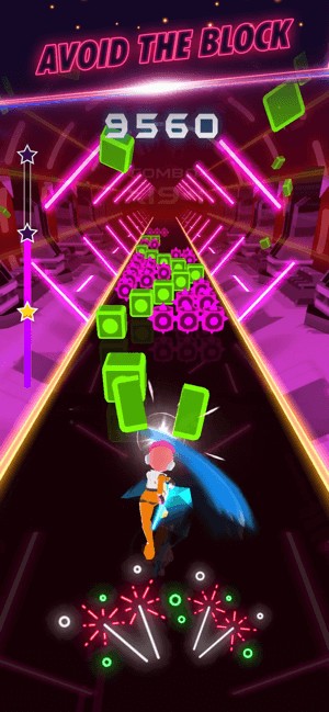 Chém các khối màu sắc theo nhịp điệu