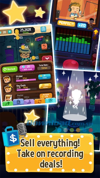 Giao diện chơi Beat Bop trên Android