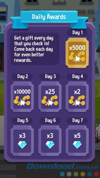 Phần thưởng hàng ngày