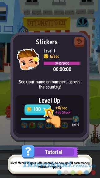 Lên cấp cho nhân vật