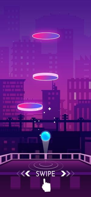 Vuốt ngón tay để điều khiển bóng di chuyển trong game Beat Jumper