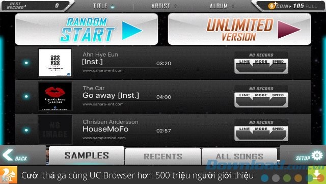 Chọn ca khúc tùy ý