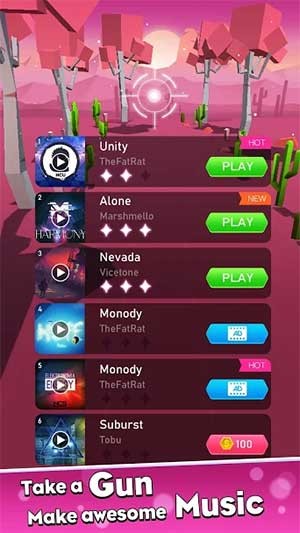 Nhiều bản nhạc để lựa chọn