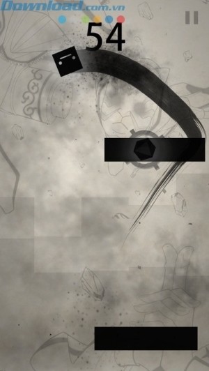 Và nhấp để nó rơi xuống đúng thanh ngang phía trên