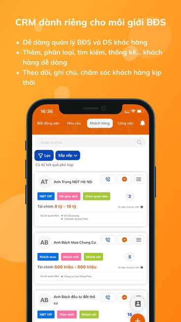 CRM dành riêng cho môi giới BĐS
