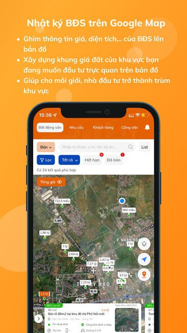 Nhật ký BĐS trên Google Maps